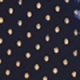 Navy Blue & Gold Metallic Spot Print Ruffle Detail Midi Dress