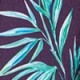 Navy Blue Palm Print Tie Waist Maxi Dress