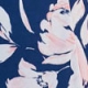 Navy Blue Floral Print Twist Front Maxi Jersey Dress