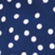 Navy Blue & White Spot Print Ruffle Detail Wrap Top