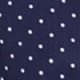 Navy & White Spot Print Frill Detail Shirred Hem Blouse