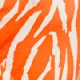 Orange Tiger Print Tie Shoulder Midi Jersey Dress