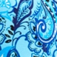 Blue Paisley Print Angel Sleeve Twist Front Top