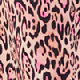 Pink Animal Print Ruched Neck Midi Dress