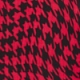 Pink & Black Dogtooth Print Frill Detail Shirred Hem Blouse