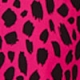 Pink & Black Animal Print Fit & Flare Midi Dress