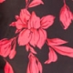 Black & Pink Floral Print Tie Neck Blouse