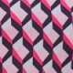 Pink Geometric Print Tie Neck Blouse