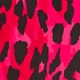 Pink Animal Print Jersey Ruffle Hem Belted Dress