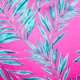 Pink Palm Print Knot Detail Bikini Top