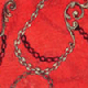 Red Chain Print Scarf