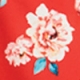 Red Floral Print Ruffle Hem Tie Waist Dress