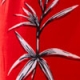 Red Floral Print Belted Shirt Dress