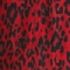 Red Animal Print Ruched Sleeve Midi Wrap Dress
