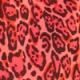 Red Leopard Print Blouson Sleeve Shirt
