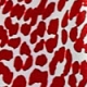 Red & White Leopard Print Ruffle Hem Shift Dress