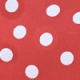 Red & White Spot Print Ruched Neckline Dress