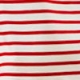 Red & Ivory Stripe Print Stretch Waist Midi Jersey Dress