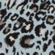 Grey Blue Leopard Print Fit & Flare Ruffle Dress