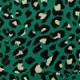 Green Leopard Print Fit & Flare Ruffle Dress