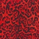 Red & Black Leopard Print Tiered Midi Shirt Dress