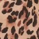 Tan Leopard Print Faux Wrap Jersey Top