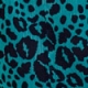 Green & Black Animal Print Ruffle Detail Blouse
