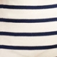 White & Navy Stripe V Neck Fine Knit Jumper
