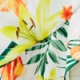 White Tropical Floral Print Ruffle Hem Wrap Dress
