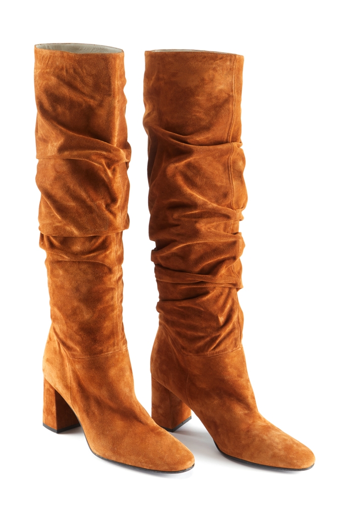Cognac Suede Pull On Boot