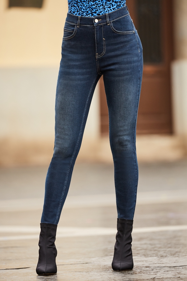 Midnight Blue Coated Perfect Skinny Jeans